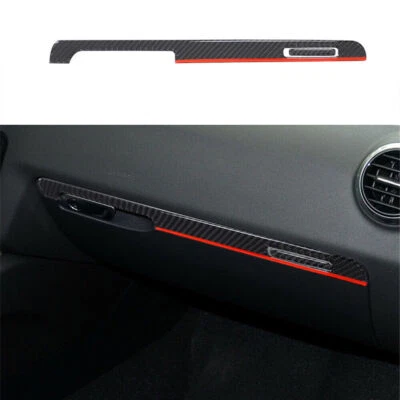 2pcs Carbon Fiber Glove Box Handle Sticker Trim For Audi TT 2008-14 A - Image 1 of 4