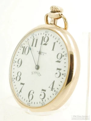 Reloj Bolsillo Equity by Waltham Vintage, Talla 12, 7 Joyas, Caja Grabada YGF Foto 1 de 4