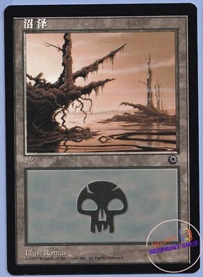 Swamp (V1) Portal Simplified Chinese. Expansion symbol color coded. Common. - Imagen 1 de 4