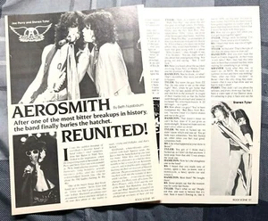 AEROSMITH / STEVEN TYLER REUNITED 2-SEITIGER MAGAZINARTIKEL / INTERVIEW KOMPLETT - Bild 1 von 2