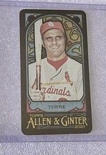 2020 TOPPS ALLEN & GINTER JOE TORRE  MINI STAINED GLASS #140 CARDINALS