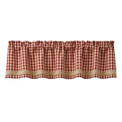 Window Treatment - Valance in Crochet Gingham by Park Designs - Lined Bordered - Image 1 of 2