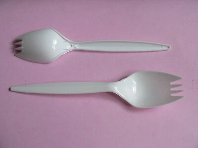 Lote de 10 unidades de plástico White Spork haz tu propio tenedor de Toy Story 4 Foto 1 de 3