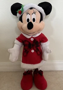 Disney  Minnie Mouse Plush Standing Porch Greeter 23” Gemmy Christmas - Picture 1 of 8