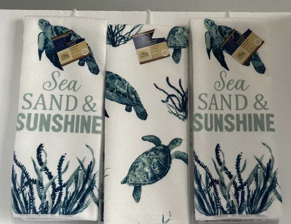 3 PC Kitchen Home Collection Lemon Citrus Dish Towel Oven Mitt 2 Pot Holders