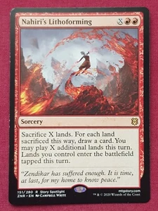 Magic The Gathering ZENDIKAR RISE NAHIRI'S LITOFORMING tarjeta roja Magic The Gathering Magic The Gathering - Imagen 1 de 2