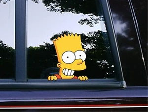 Calcomanías de vinilo para coche Bart Simpson Peek Peeker ventana Peeking Los Simpson pegatinas - Imagen 1 de 4