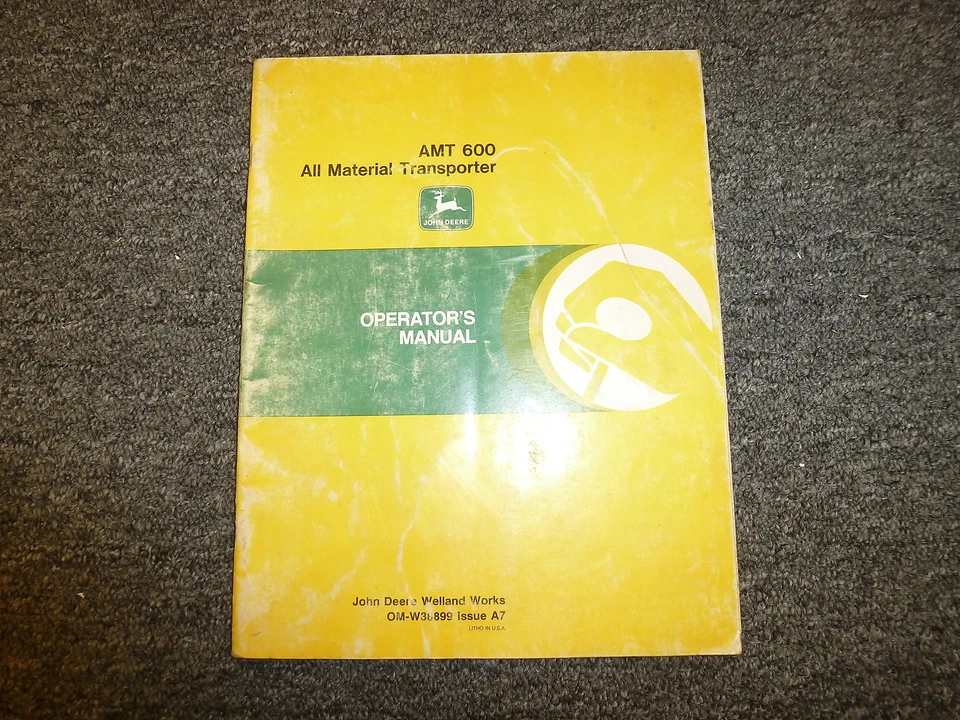 John Deere модель AMT600 все материалы транспортер владелец оператор руководство OMW38899 - Изображение 1 из 1