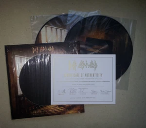 DEF LEPPARD Drastic Symphonies 2xPICTURE DISC FULLY SIGNED x5 RARE AUTOGRAPHED - Picture 1 of 1