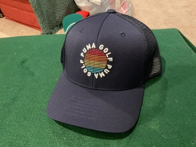 Puma Golf Twilight Trucker Cap Blue Adjustable Strap Hat NEW  RARE - Image 1 of 3