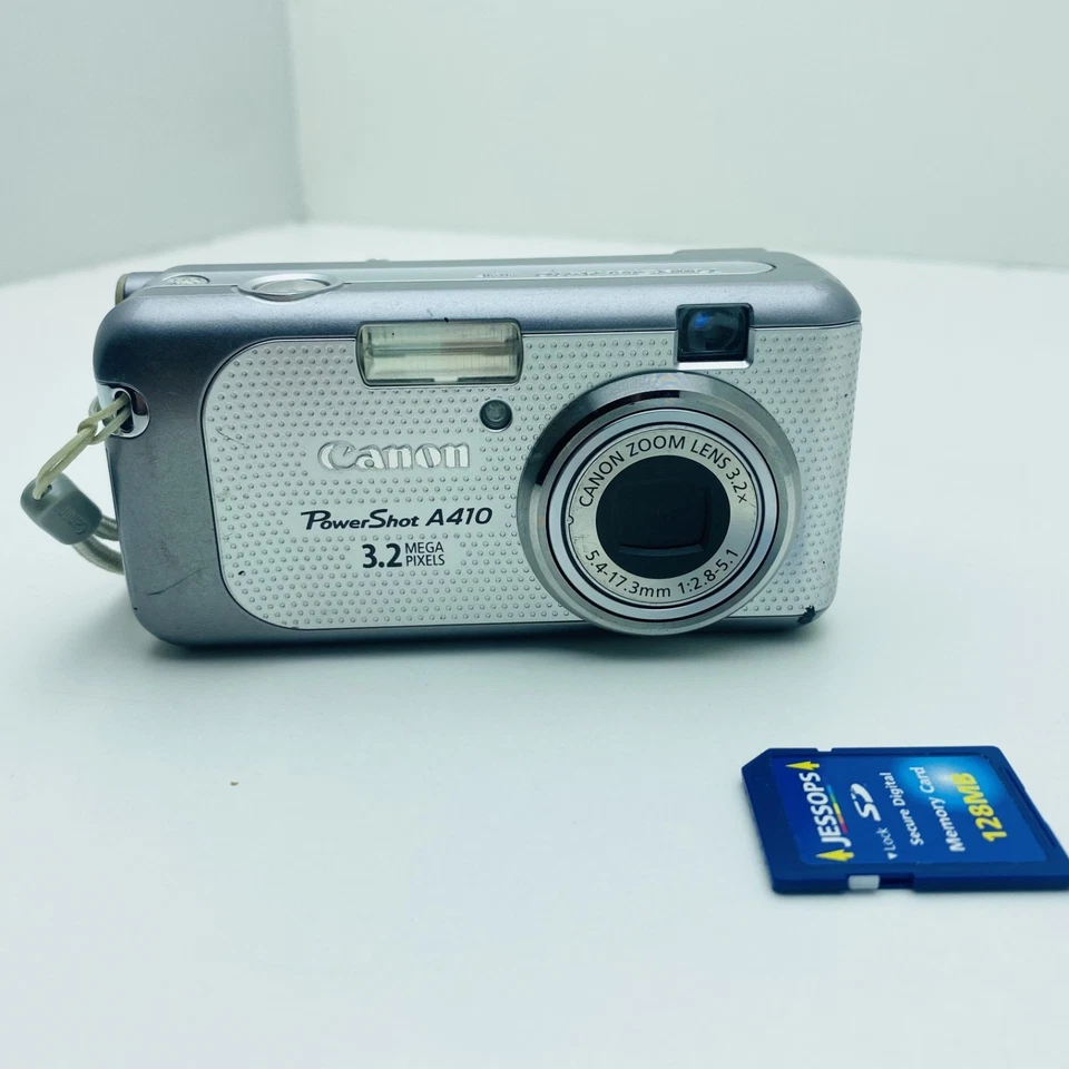 Canon Digital Camera PowerShot A410 3.2MP Silver Tested - Image 1 of 4