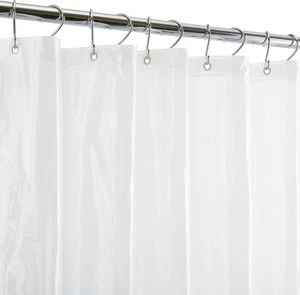 Bath Bliss Waterproof Shower Curtain 70"W x 72"L (Pack of 1), Frost - Picture 1 of 8