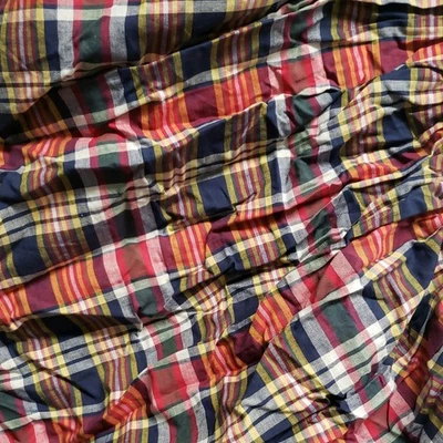 VINTAGE RALPH LAUREN TWIN BEDSKIRT KENNEBUNKPORT PLAID - Image 1 of 4