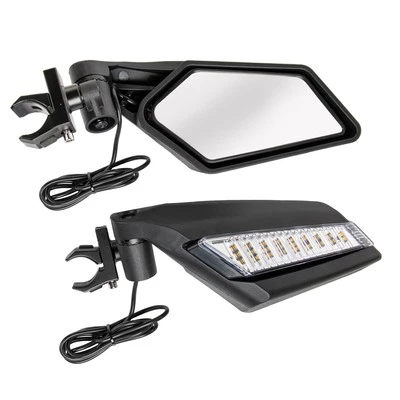 Kimpex Sideview Mirror with Light 1.5"-2" Clamp-On Foto 1 de 4