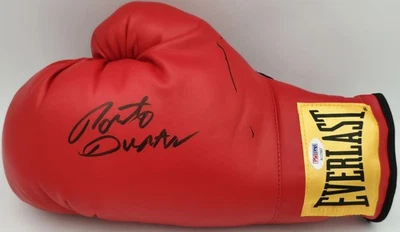 Roberto Duran Autographed Signed Red Everlast Boxing Glove LH PSA/DNA #AC72007 - Image 1 of 4