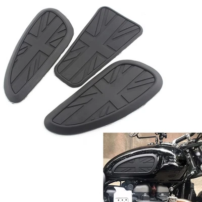 3 piezas rodilleras protectoras universales para tanque de combustible gasolina Union Jack para Triumph Honda Foto 1 de 4