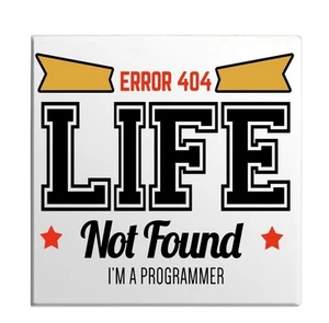 Error de computadora 404 Life Not Found Software Garantía de calidad Imán de nevera - Imagen 1 de 7