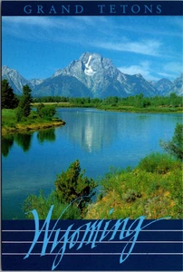 Postal del Parque Nacional Grand Teton de Grand Teton WY 4x6 de la Segunda Guerra Mundial de Wyoming - Imagen 1 de 2