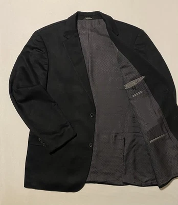 Hugo Boss Solid Black Men’s Blazer Jacket 100% Cashmere Size 46R - Image 1 of 4