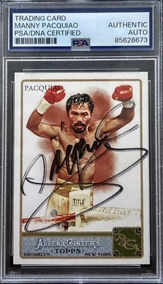 2011 Topps Allen & Ginter #262 Manny Pacquiao Signed Rookie Card Boxing PSA/DNA - Image 1 of 2