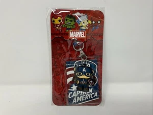 NUEVO Cordón Marvel Vengadores CAPITÁN AMÉRICA Insignia Porta Identificación con Figura Plana Difícil de Encontrar - Imagen 1 de 2