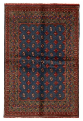 Tapete de área de lã tradicional vintage oriental com nós à mão 5'4" x 7'10" - Imagem 1 de 4