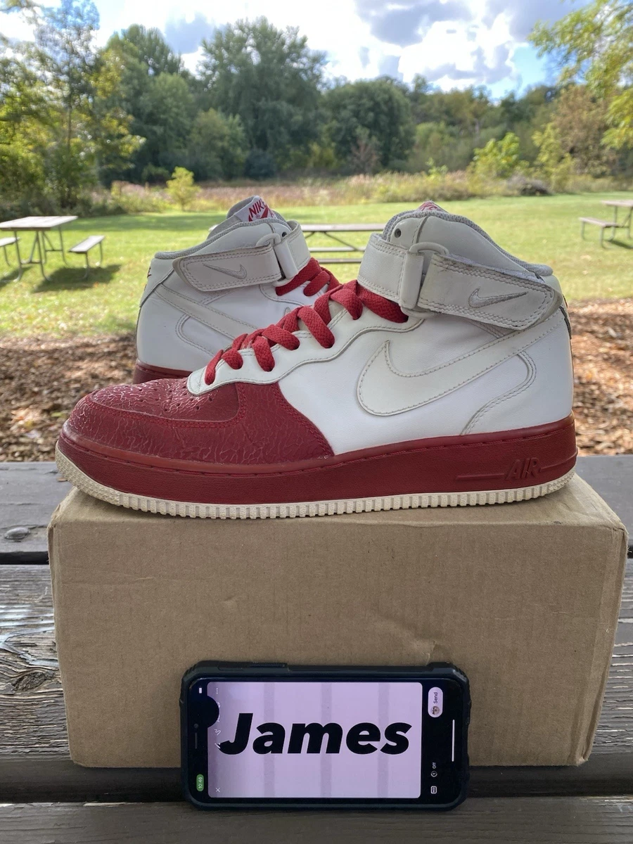 Nike Air Force 1 Mid '07 White Varsity Red for Sale | Authenticity