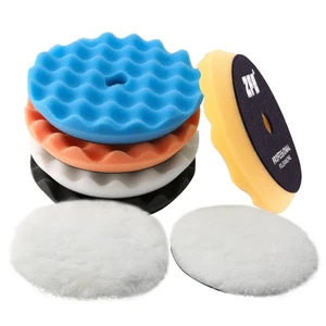 Buffing Polishing Pads, 7Pcs 5"(125mm) Waffle Foam Buffing Pads Polishing Pad... - Picture 1 of 8