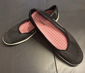 NEW Lands End Women 9.5 Shoe Water Aqua Beach Ballet Flat Black - Picture 1 of 8