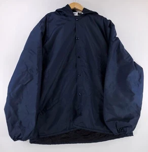 Gem Sportswear VTG 80s 90s Hooded Parka Jacket Made USA Titans Blue Mens XL - Picture 1 of 6