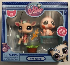 Littlest Pet Shop 2 Pack Pet Pairs Zoo Pals #92 Giraffe & #93 Sloth G7 S2 New - Picture 1 of 3