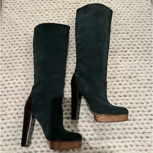 Damen-Clog-Stiefel Marni auberginefarbenes Wildleder groß zum Überziehen Größe 40 1/2 980 $ - Bild 1 von 9