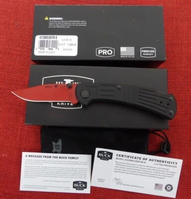 Buck of the Month 0112BKS2BOTM 112 Ranger Slim Pro TRX D2 Rojo Cerakote Aluminio Foto 1 de 4