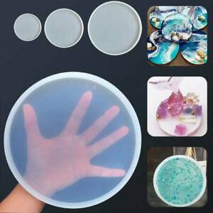 Assorted Round Coaster Resin Epoxy Silicone Molds Jewelry DIY Making Moulds US