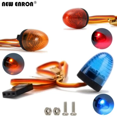 10mm 13mm LED Strobing Flash Police Light for RC 1/10 1/14 Tamiya Tractor Truck - Image 1 of 4