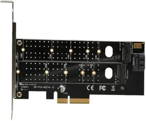 PCIe M2 Adapter (M Key+B Key) M.2 NVMe SSD NGFF to PCIE X4 M Key ssd Adapter NY - Afbeelding 1 van 9