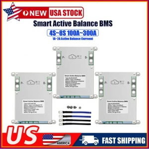 JK 4S-8S 100A-300A SMART BMS Li-ion LiFePo4 Active Balancer BMS BT/RS485 Lot USA - Picture 1 of 38