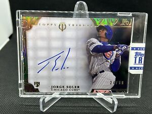 2015 Topps Tribute Jorge Soler Gold Encased Rookie On Card Auto 24/50 RC Cubs