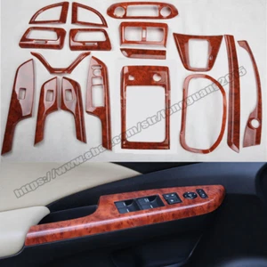 18PCS Peach Wood Grain Car Interior Kit Cover Trim Fit For Honda CR-V CRV 12-16 - Picture 1 of 9