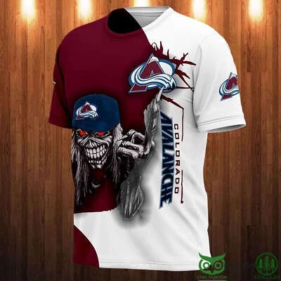 Camiseta Colorado Avalanche, Camisa Gorra con Calavera, Equipo de Hockey Regalo de Navidad Foto 1 de 2