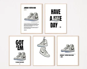 Jordan Dior trainer sneaker prints bedroom living room poster shop wall art - Picture 1 of 7
