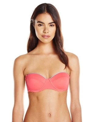 Top de bikini con aros ZINKE Grapefruit Taylor para mujer $96 NUEVO Foto 1 de 2