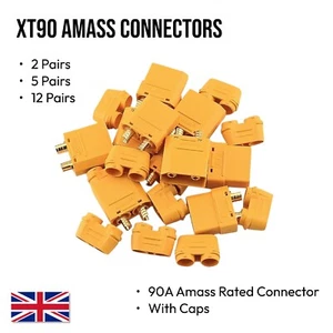 Connettore AMASS XT90 maschio femmina placcato oro fai da te spine rc caricabatterie - Foto 1 di 10