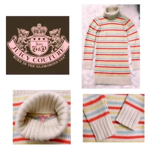 Pre-owned JUICY COUTURE Girl Turtleneck Wool Sweater Dress-Great Condition-Sz.12 - Picture 1 of 9
