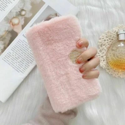 毛绒斑马豹翻盖钱包式手机 适合 iPhone 11 12 13 14 15 Pro Max XR X 7 8 — 第 1/4 张图片