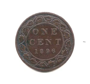 1896 Kanada großer Cent -- sehr starke Haar- & Kronendetails!! - Bild 1 von 2