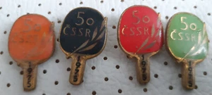 CSSR Czechoslovaka Table Tennis Federation 1975 50 years vintage pins - Picture 1 of 2