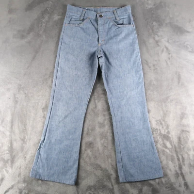 Vtg 70s Levis 746 Jeans Womens Chambray Fit 29.5x27 Orange Tab Boot Cut Flare - Image 1 of 4