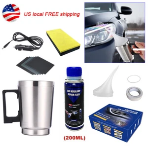 Headlight restoration kits Headlight Cleaning Polymer Repair Liquid Kit 300g US - Picture 1 of 17