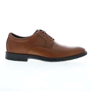 Rockport Dressport Plain Toe Mens Brown Wide Oxfords Plain Toe Shoes - Picture 1 of 4